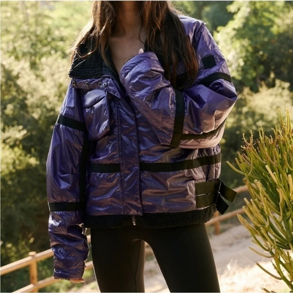 Free People Vagabond Women's Purple Jacket New with primaloft tag
